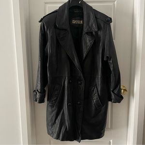DANIER Genuine Leather Trench-coat US Size L